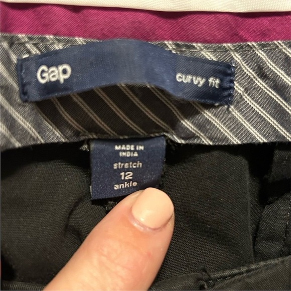 Gap Women's Size 12 Black Curvy Fit Ankle Pants Casual Straight Leg - Picture 6 of 8